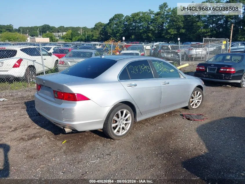 2006 Acura Tsx VIN: JH4CL968X6C038508 Lot: 40036964