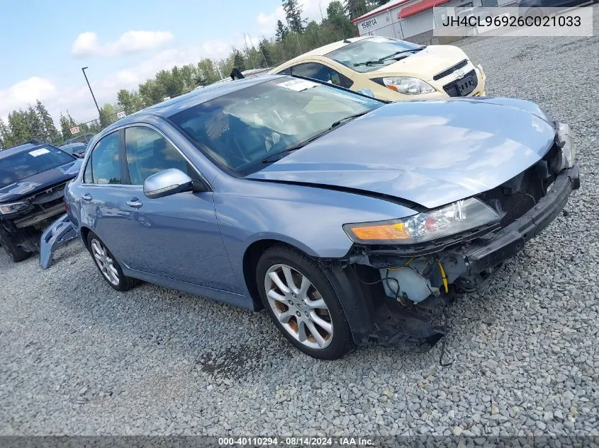 2006 Acura Tsx VIN: JH4CL96926C021033 Lot: 40110294