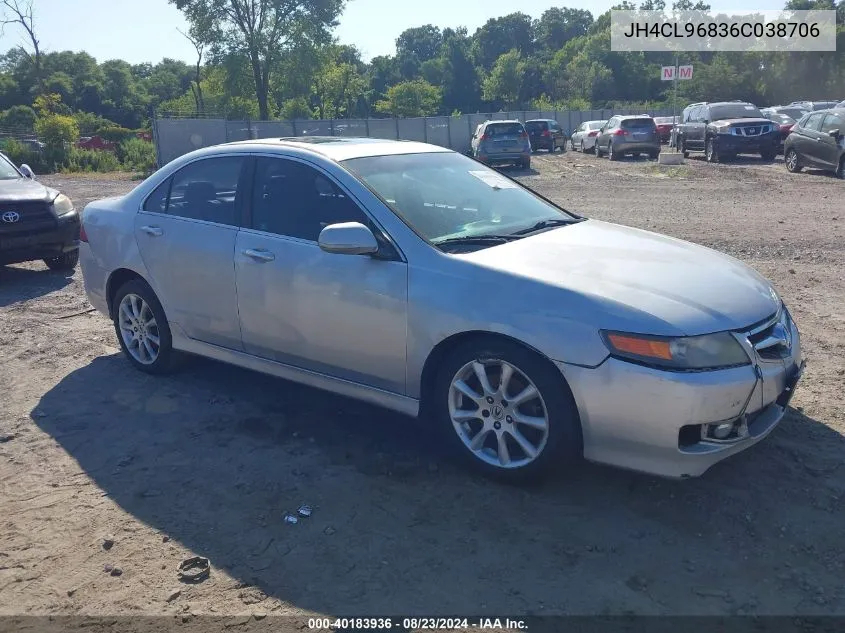 2006 Acura Tsx VIN: JH4CL96836C038706 Lot: 40183936