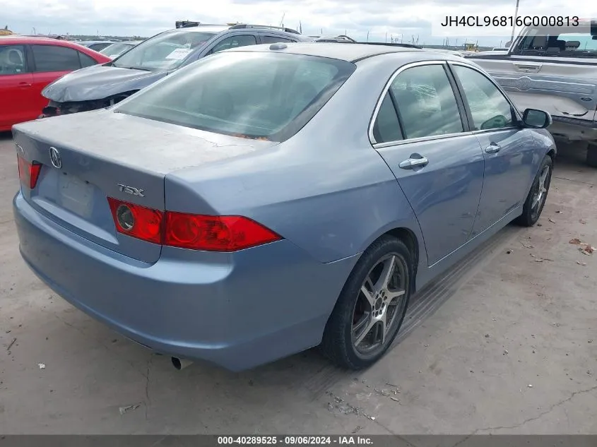 2006 Acura Tsx VIN: JH4CL96816C000813 Lot: 40289525