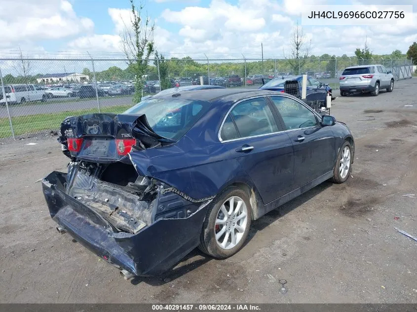 2006 Acura Tsx VIN: JH4CL96966C027756 Lot: 40291457