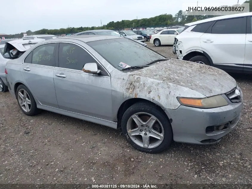 2006 Acura Tsx VIN: JH4CL96966C038627 Lot: 40381125