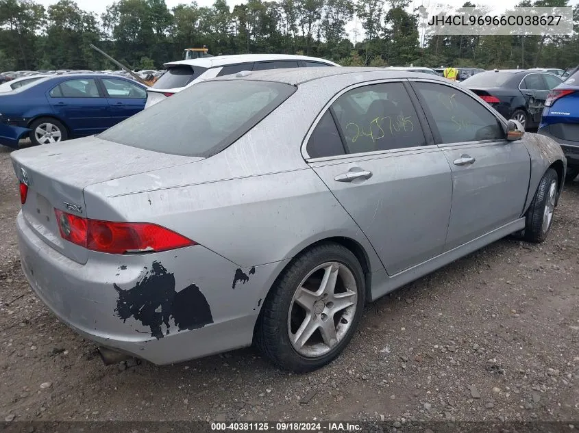 2006 Acura Tsx VIN: JH4CL96966C038627 Lot: 40381125