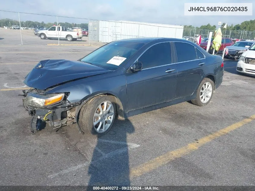 2006 Acura Tsx VIN: JH4CL96876C020435 Lot: 40400272