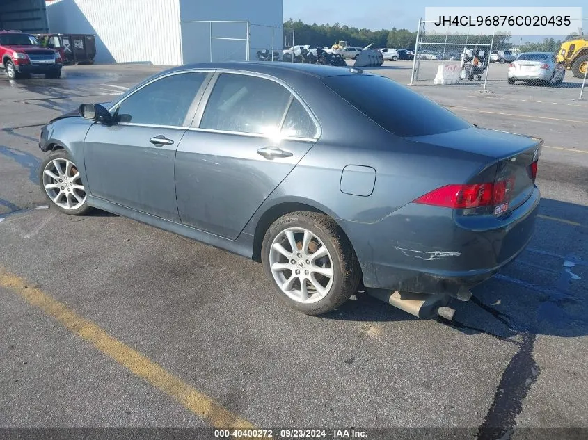 2006 Acura Tsx VIN: JH4CL96876C020435 Lot: 40400272