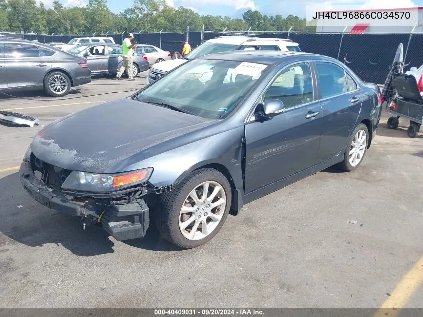 2006 Acura Tsx VIN: JH4CL96866C034570 Lot: 40409031