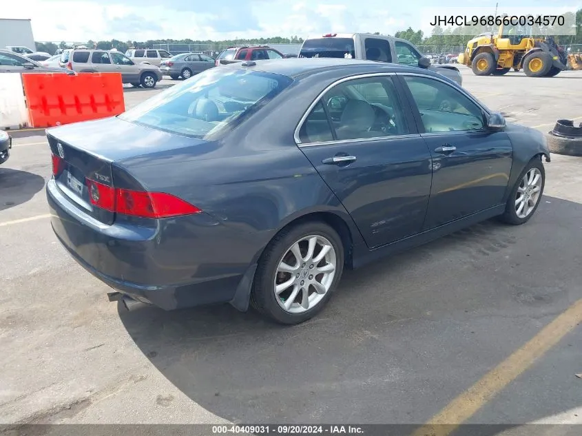 2006 Acura Tsx VIN: JH4CL96866C034570 Lot: 40409031