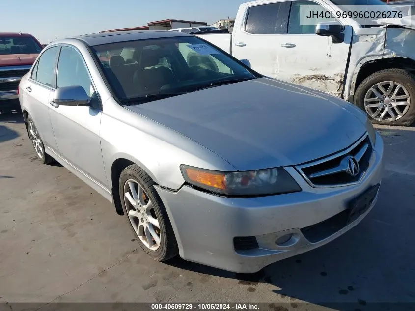 2006 Acura Tsx VIN: JH4CL96996C026276 Lot: 40509729