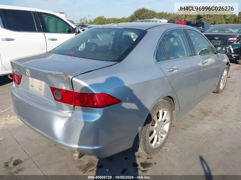 2006 Acura Tsx VIN: JH4CL96996C026276 Lot: 40509729