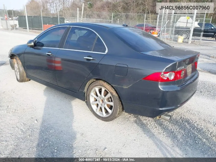 2006 Acura Tsx VIN: JH4CL96856C007960 Lot: 40537247