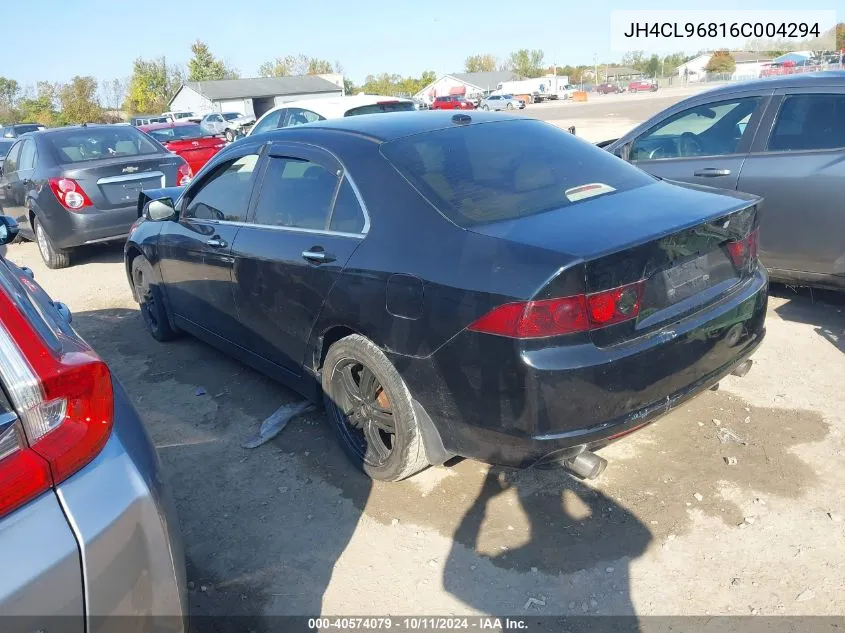 2006 Acura Tsx VIN: JH4CL96816C004294 Lot: 40574079