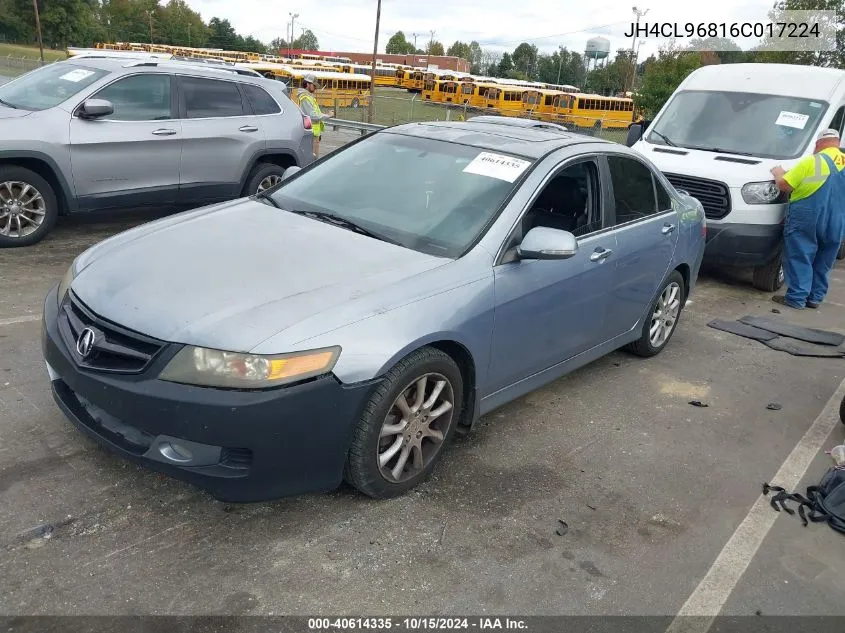 2006 Acura Tsx VIN: JH4CL96816C017224 Lot: 40614335