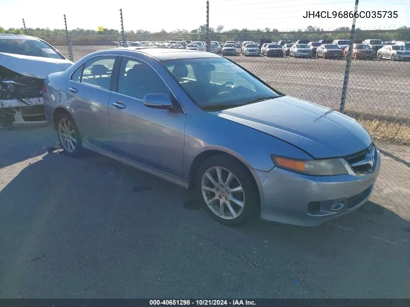 2006 Acura Tsx VIN: JH4CL96866C035735 Lot: 40651298