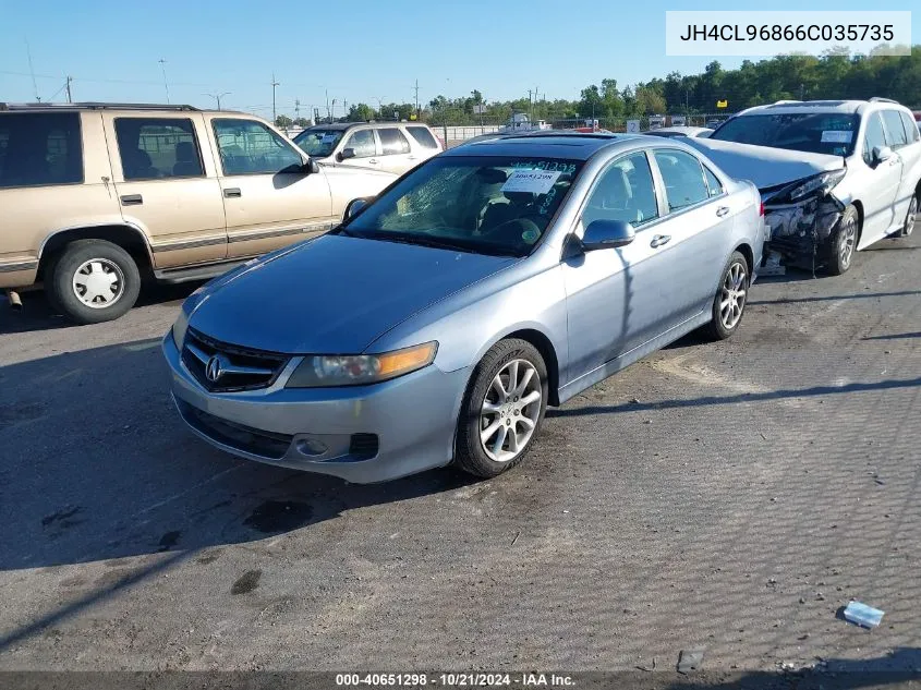 2006 Acura Tsx VIN: JH4CL96866C035735 Lot: 40651298