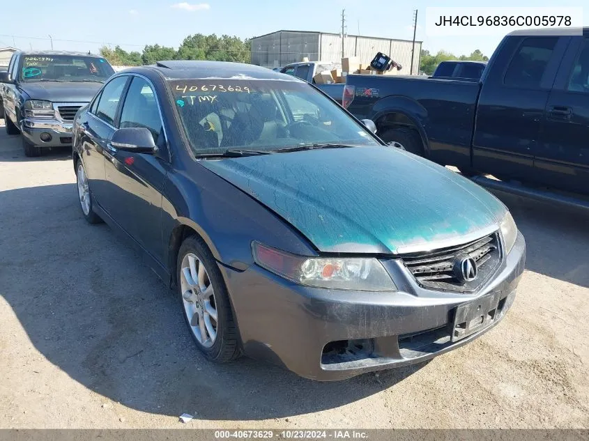 2006 Acura Tsx VIN: JH4CL96836C005978 Lot: 40673629