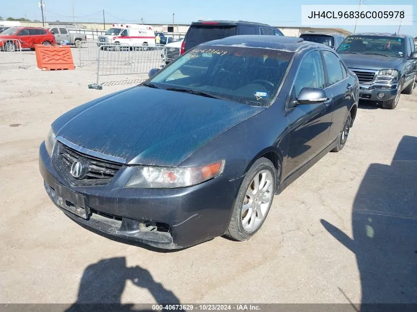 2006 Acura Tsx VIN: JH4CL96836C005978 Lot: 40673629