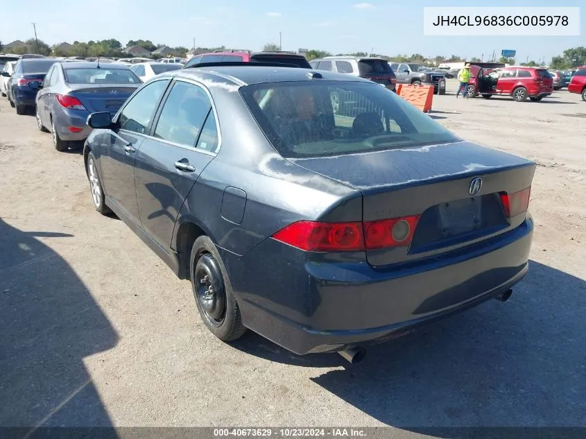 2006 Acura Tsx VIN: JH4CL96836C005978 Lot: 40673629