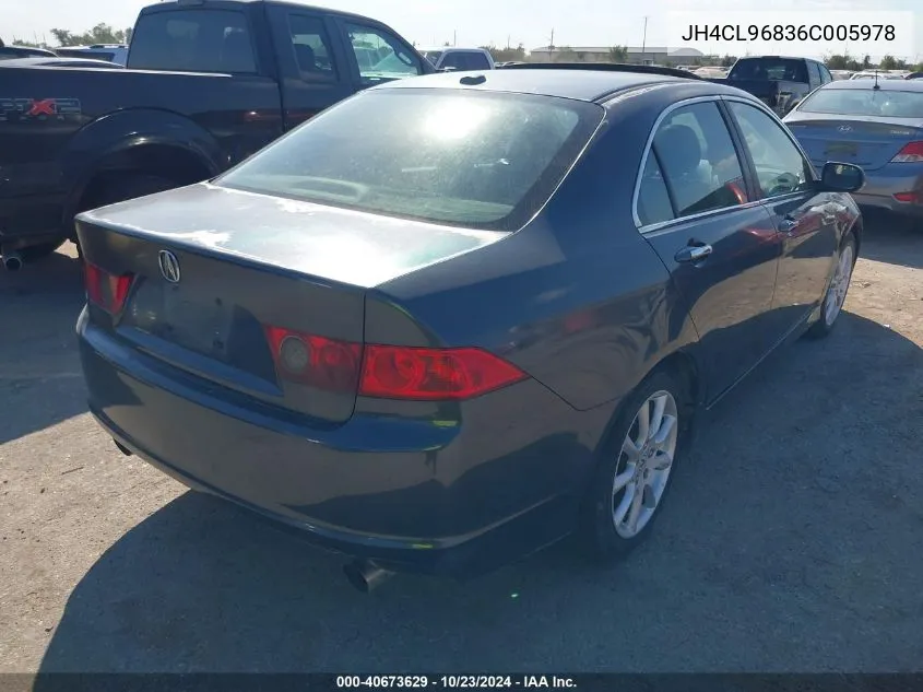 2006 Acura Tsx VIN: JH4CL96836C005978 Lot: 40673629