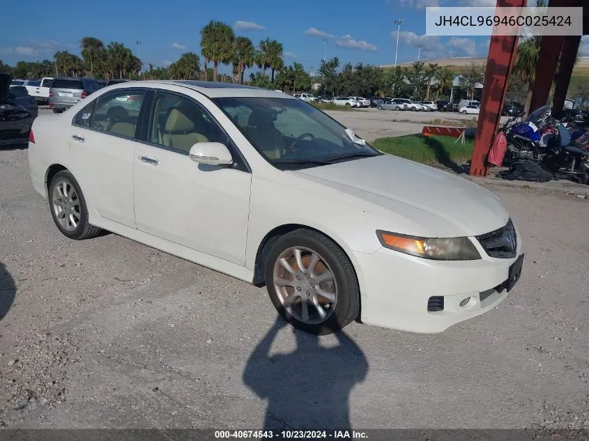 2006 Acura Tsx VIN: JH4CL96946C025424 Lot: 40674543