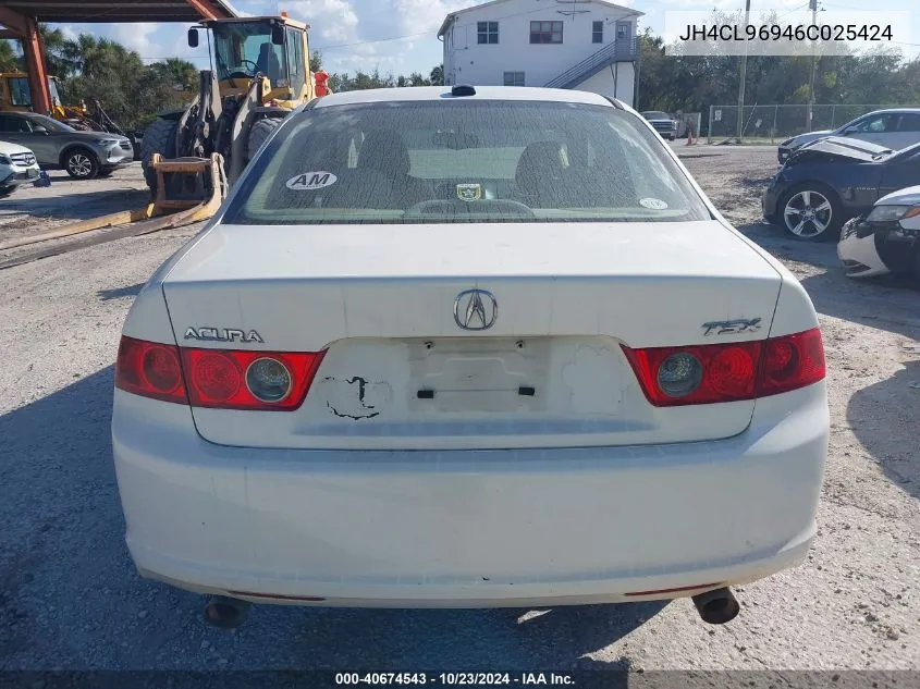 2006 Acura Tsx VIN: JH4CL96946C025424 Lot: 40674543