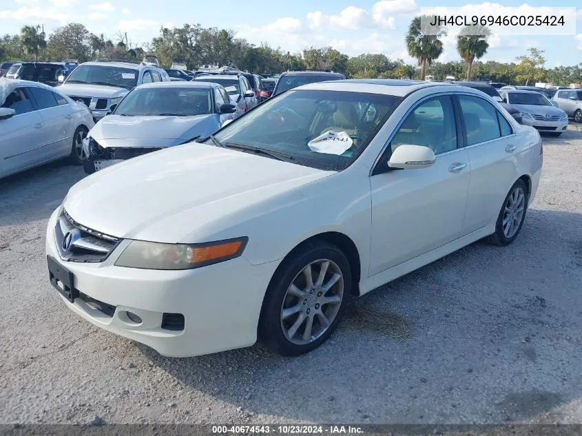 2006 Acura Tsx VIN: JH4CL96946C025424 Lot: 40674543