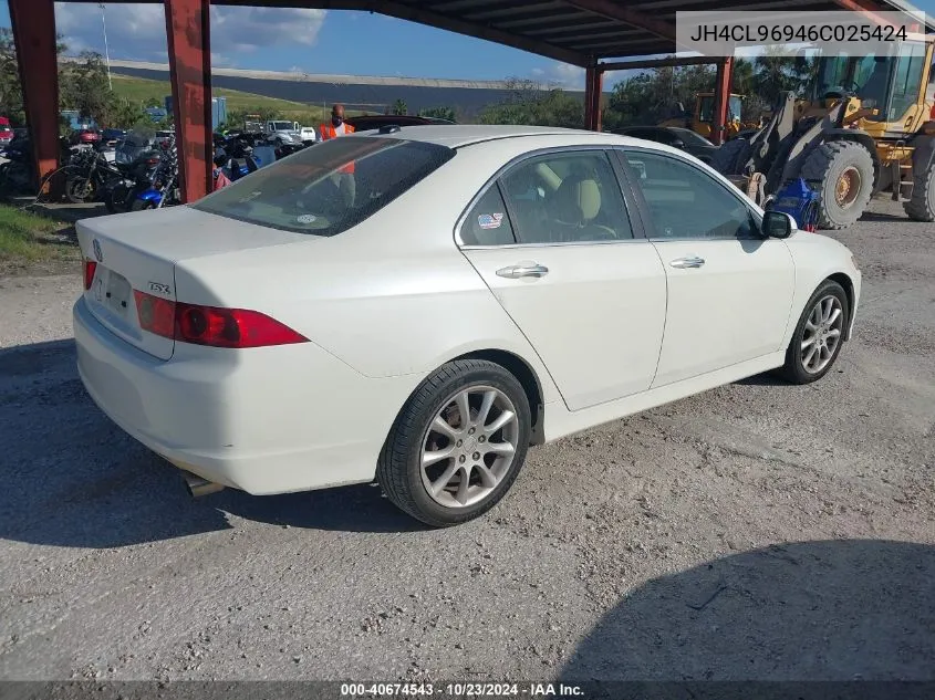 2006 Acura Tsx VIN: JH4CL96946C025424 Lot: 40674543