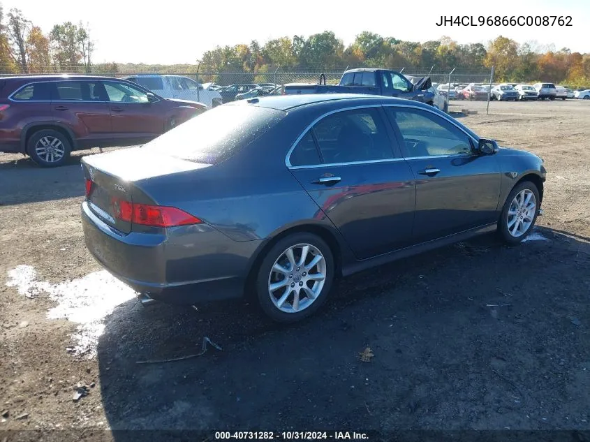 2006 Acura Tsx VIN: JH4CL96866C008762 Lot: 40731282