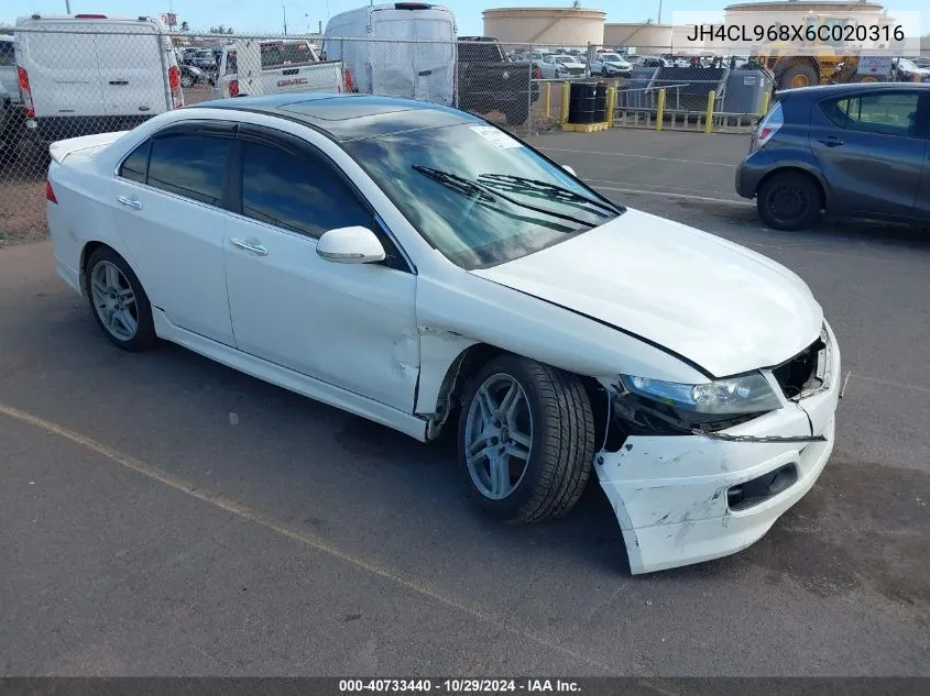 JH4CL968X6C020316 2006 Acura Tsx