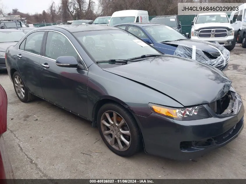 2006 Acura Tsx VIN: JH4CL96846C029903 Lot: 40736827