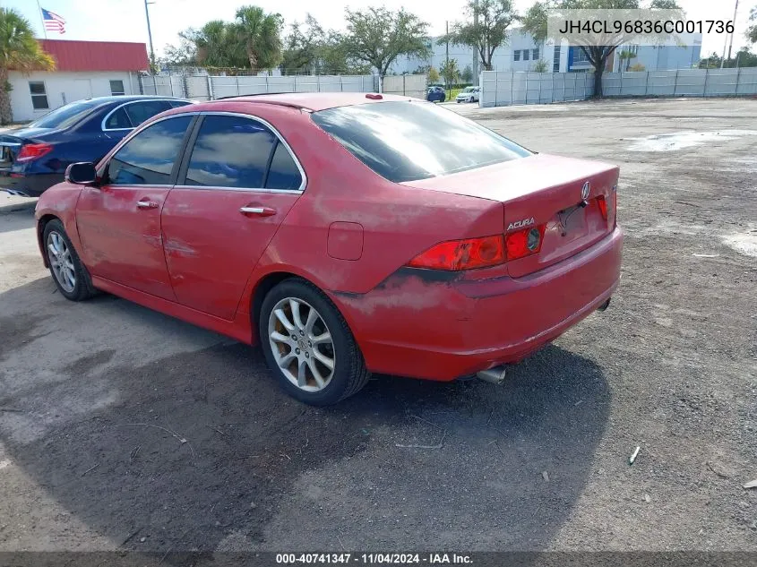 2006 Acura Tsx VIN: JH4CL96836C001736 Lot: 40741347