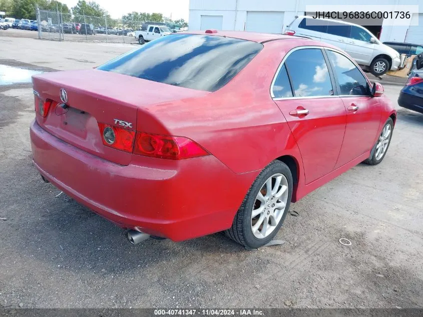 2006 Acura Tsx VIN: JH4CL96836C001736 Lot: 40741347