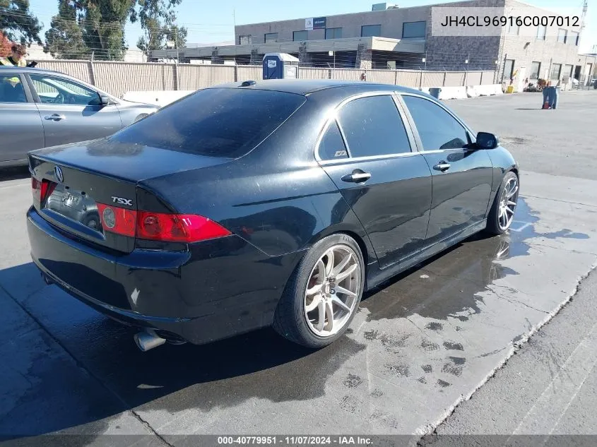 2006 Acura Tsx VIN: JH4CL96916C007012 Lot: 40779951