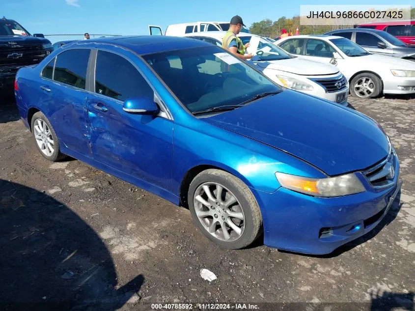 2006 Acura Tsx VIN: JH4CL96866C027425 Lot: 40785592