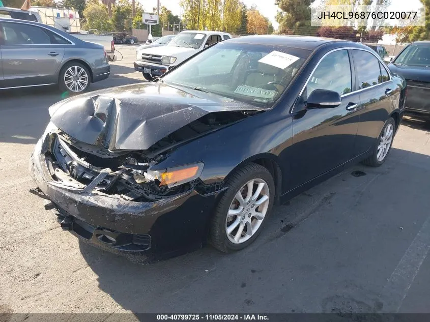 2006 Acura Tsx VIN: JH4CL96876C020077 Lot: 40799725