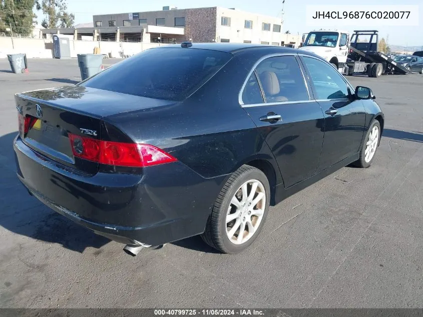 2006 Acura Tsx VIN: JH4CL96876C020077 Lot: 40799725