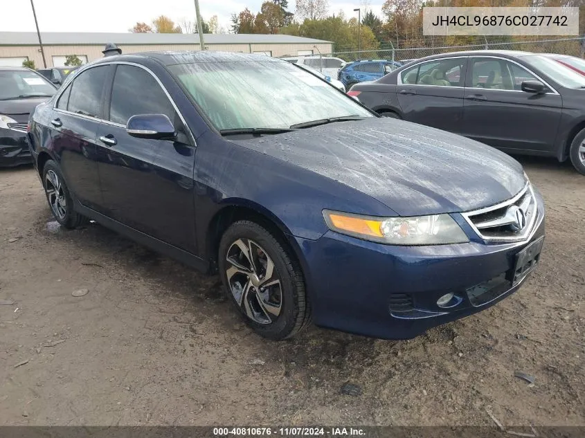 2006 Acura Tsx VIN: JH4CL96876C027742 Lot: 40810676