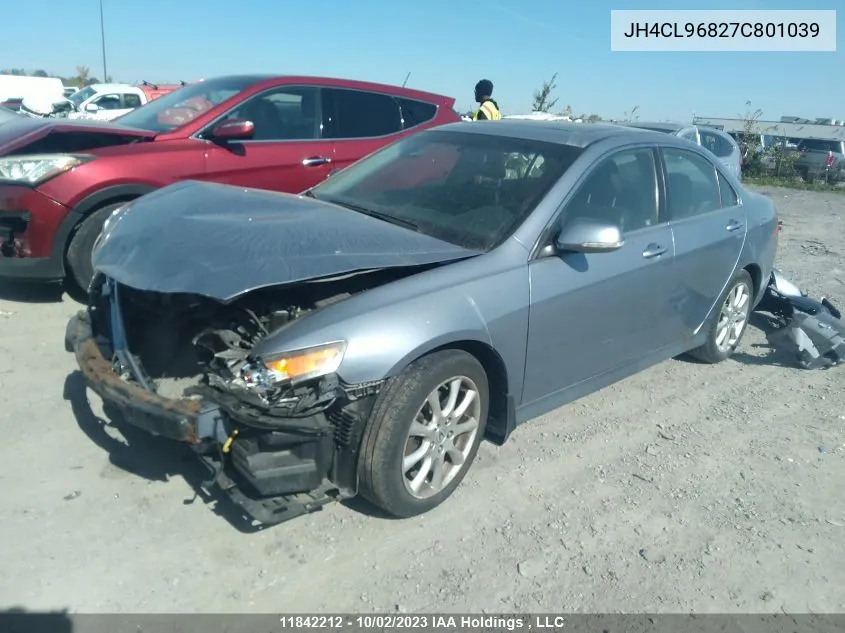 2007 Acura Tsx VIN: JH4CL96827C801039 Lot: 11842212