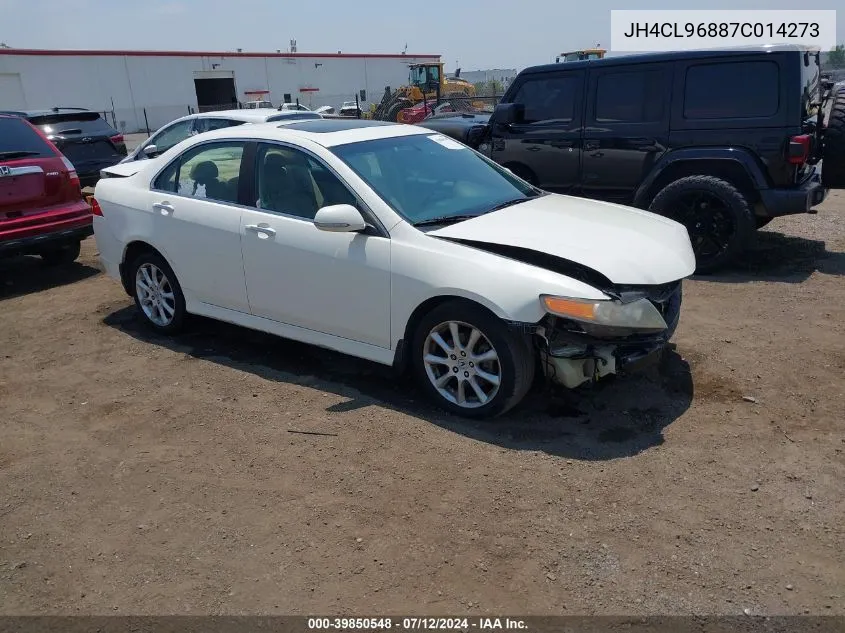 2007 Acura Tsx VIN: JH4CL96887C014273 Lot: 39850548