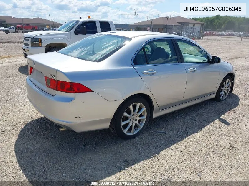 2007 Acura Tsx VIN: JH4CL96957C006348 Lot: 39888312