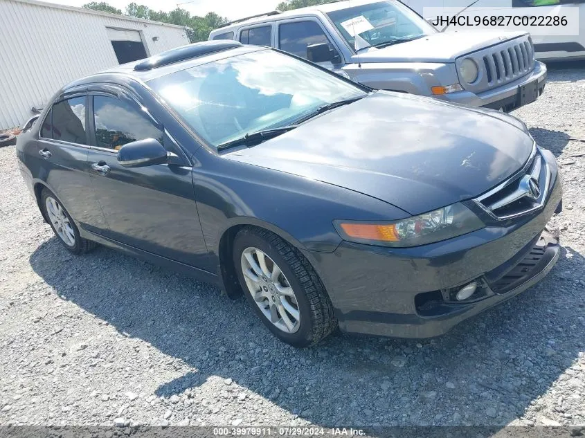 2007 Acura Tsx VIN: JH4CL96827C022286 Lot: 39979911