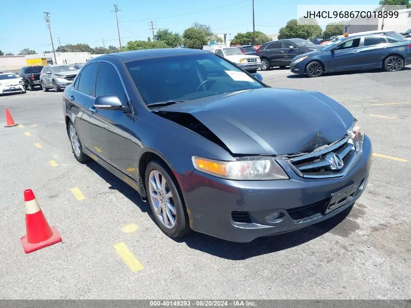 2007 Acura Tsx VIN: JH4CL96867C018399 Lot: 40149293