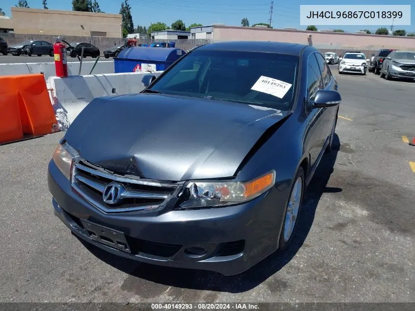 2007 Acura Tsx VIN: JH4CL96867C018399 Lot: 40149293