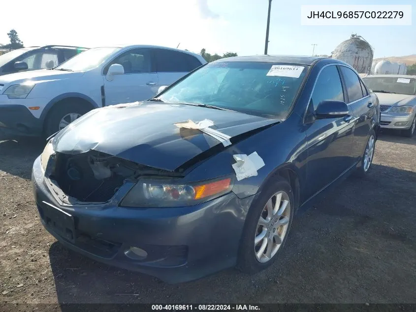 2007 Acura Tsx VIN: JH4CL96857C022279 Lot: 40169611