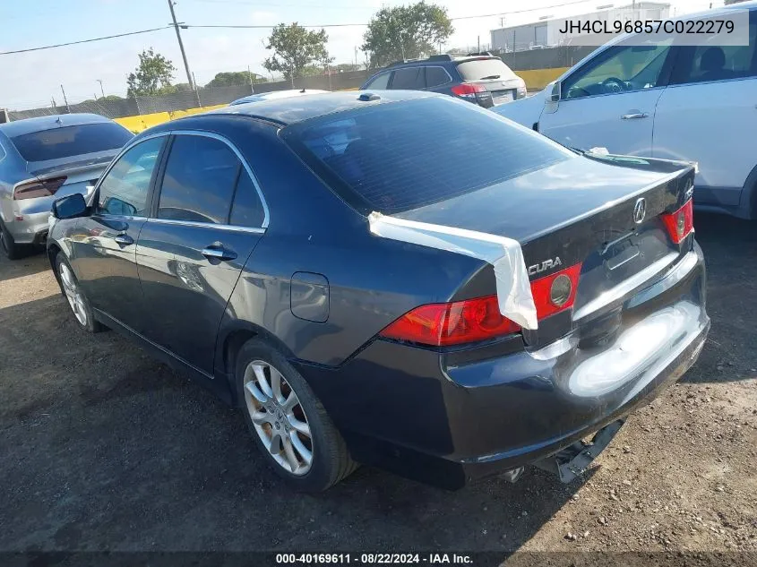 2007 Acura Tsx VIN: JH4CL96857C022279 Lot: 40169611