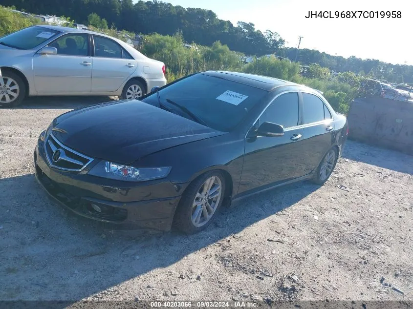 2007 Acura Tsx VIN: JH4CL968X7C019958 Lot: 40203066