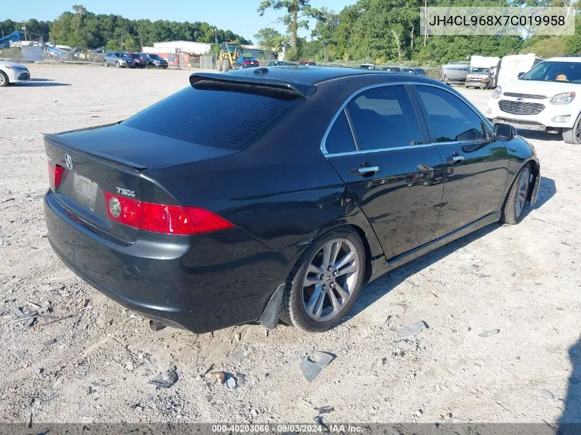 2007 Acura Tsx VIN: JH4CL968X7C019958 Lot: 40203066