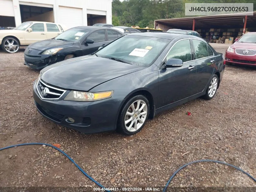 2007 Acura Tsx VIN: JH4CL96827C002653 Lot: 40464431