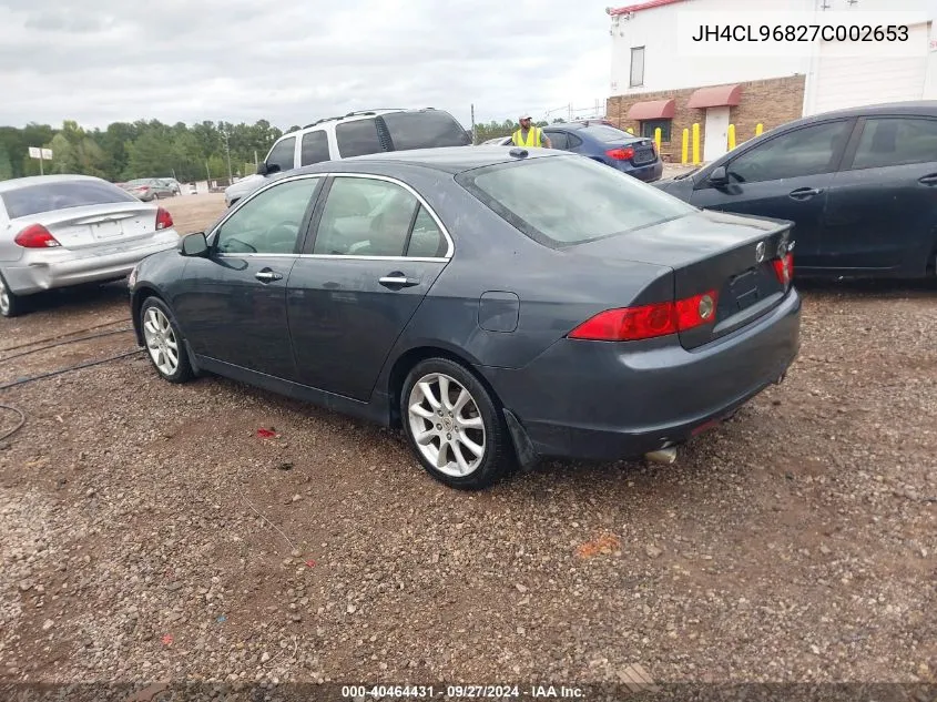 2007 Acura Tsx VIN: JH4CL96827C002653 Lot: 40464431