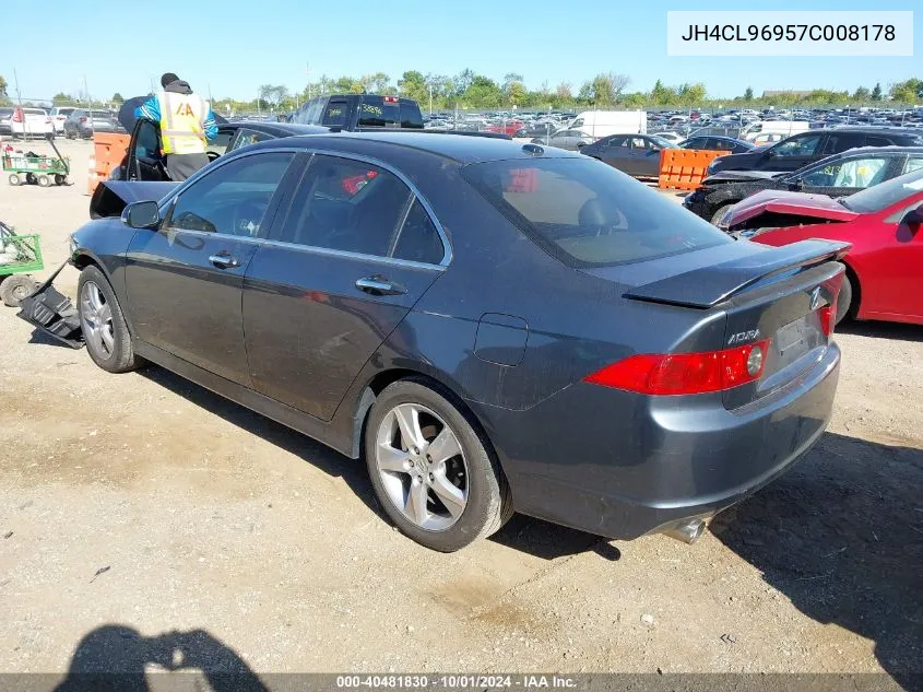 2007 Acura Tsx VIN: JH4CL96957C008178 Lot: 40481830