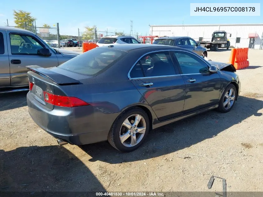 2007 Acura Tsx VIN: JH4CL96957C008178 Lot: 40481830